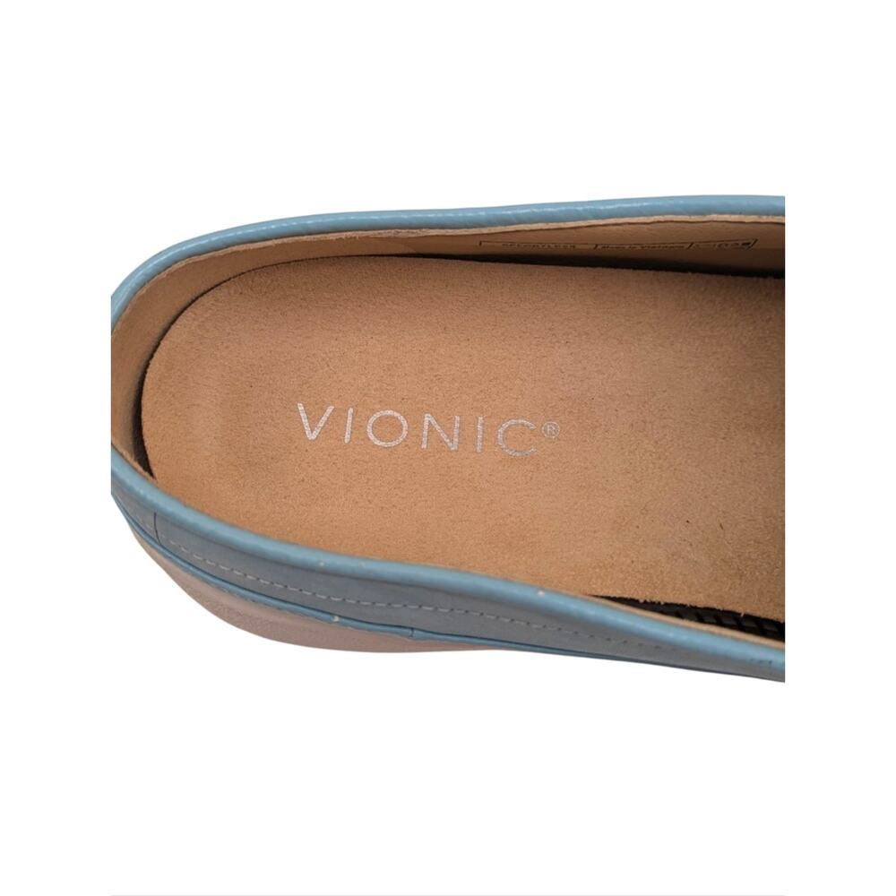Vionic Effortless Blue Nubuck Slip On Mule Sneakers Orthotic 9.5 S4052 - Picture 10 of 13